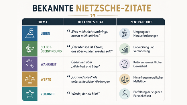 Nietzsche Zitate: Lebensweisheit – Selbstüberwindung – Wahrheit – Liebe – Freiheit
